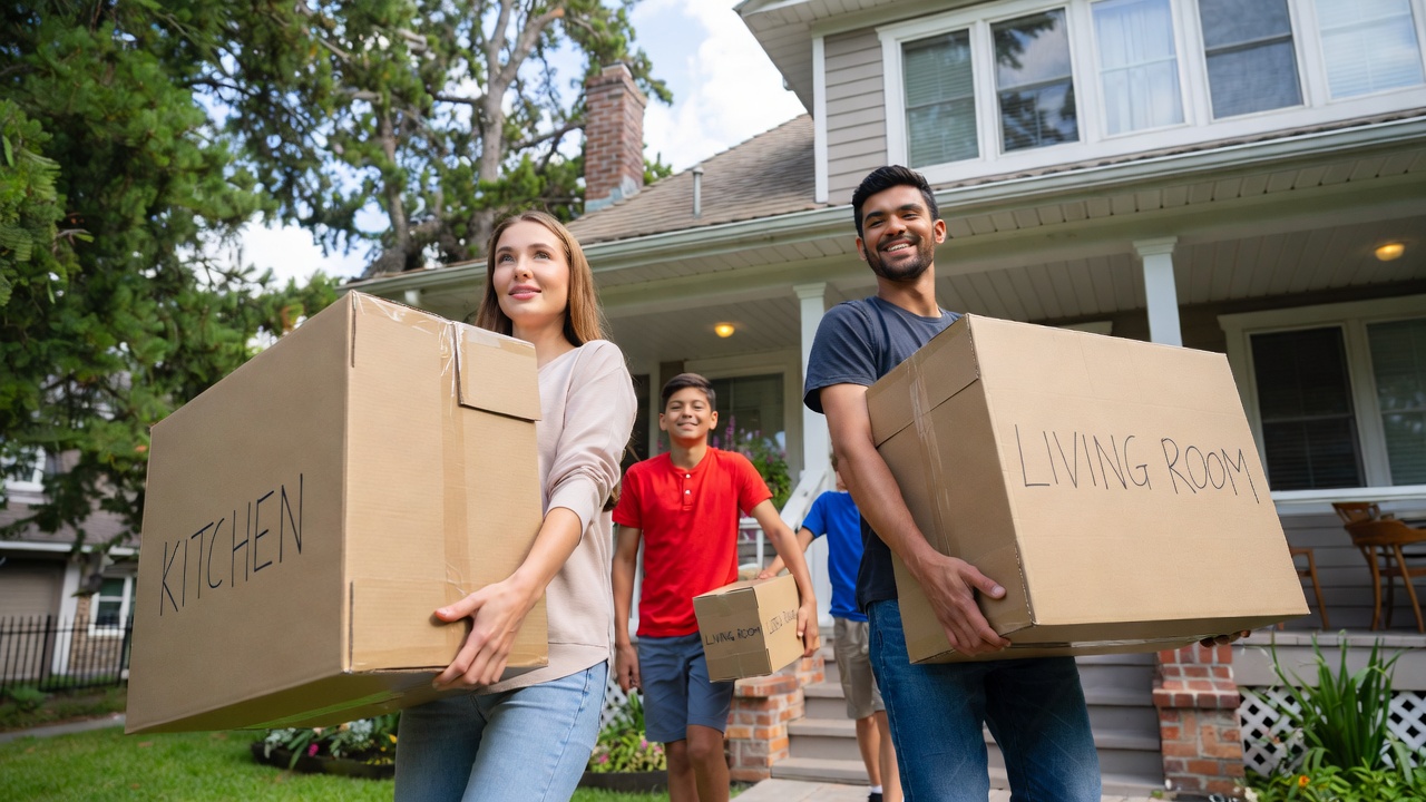 A Dielman crew loading a St. Louis family's home during a summer move