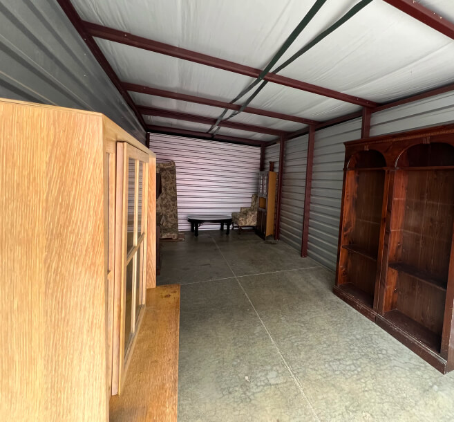 Inside a Dielman climate-controlled storage warehouse with vaulted units